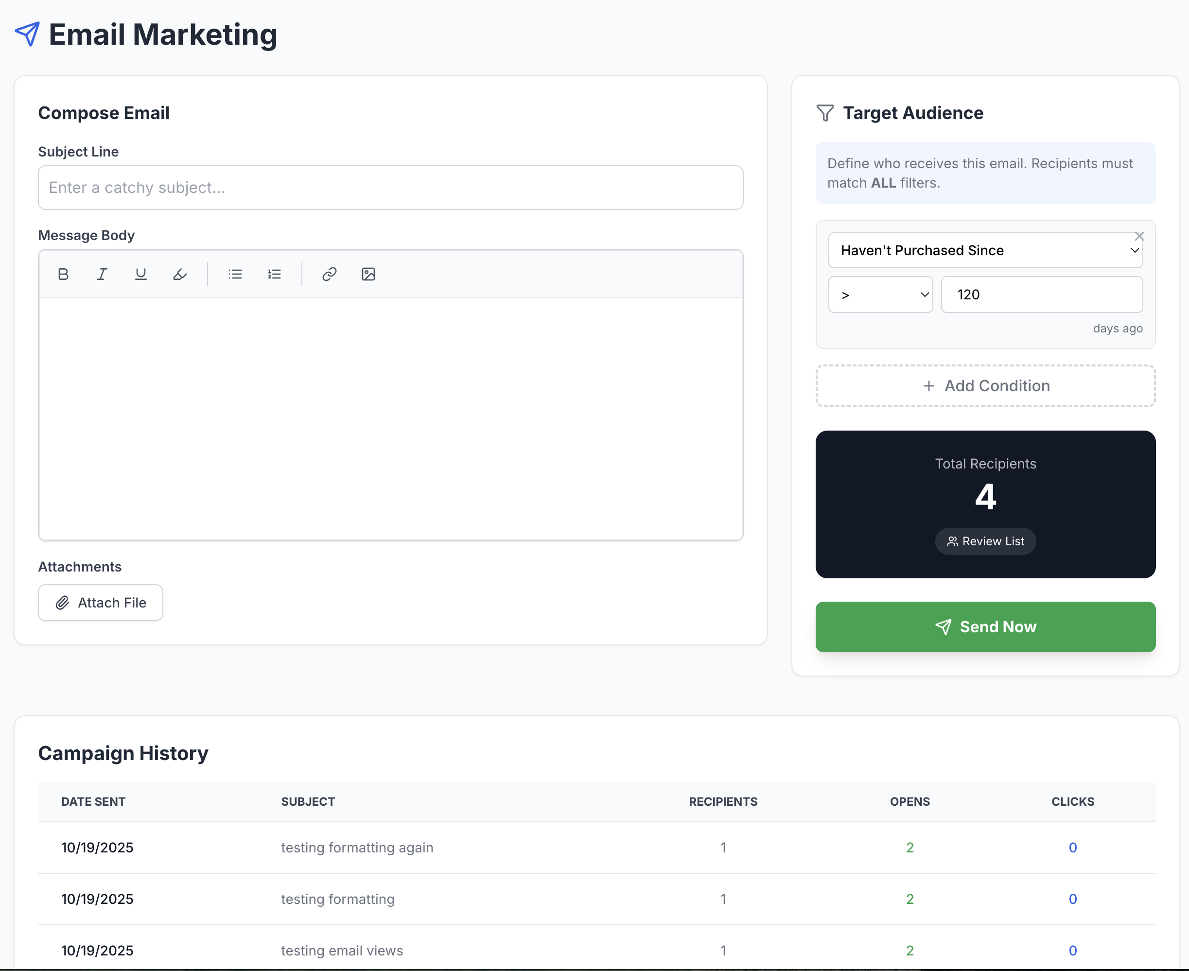 Marketing & Growth Screenshot