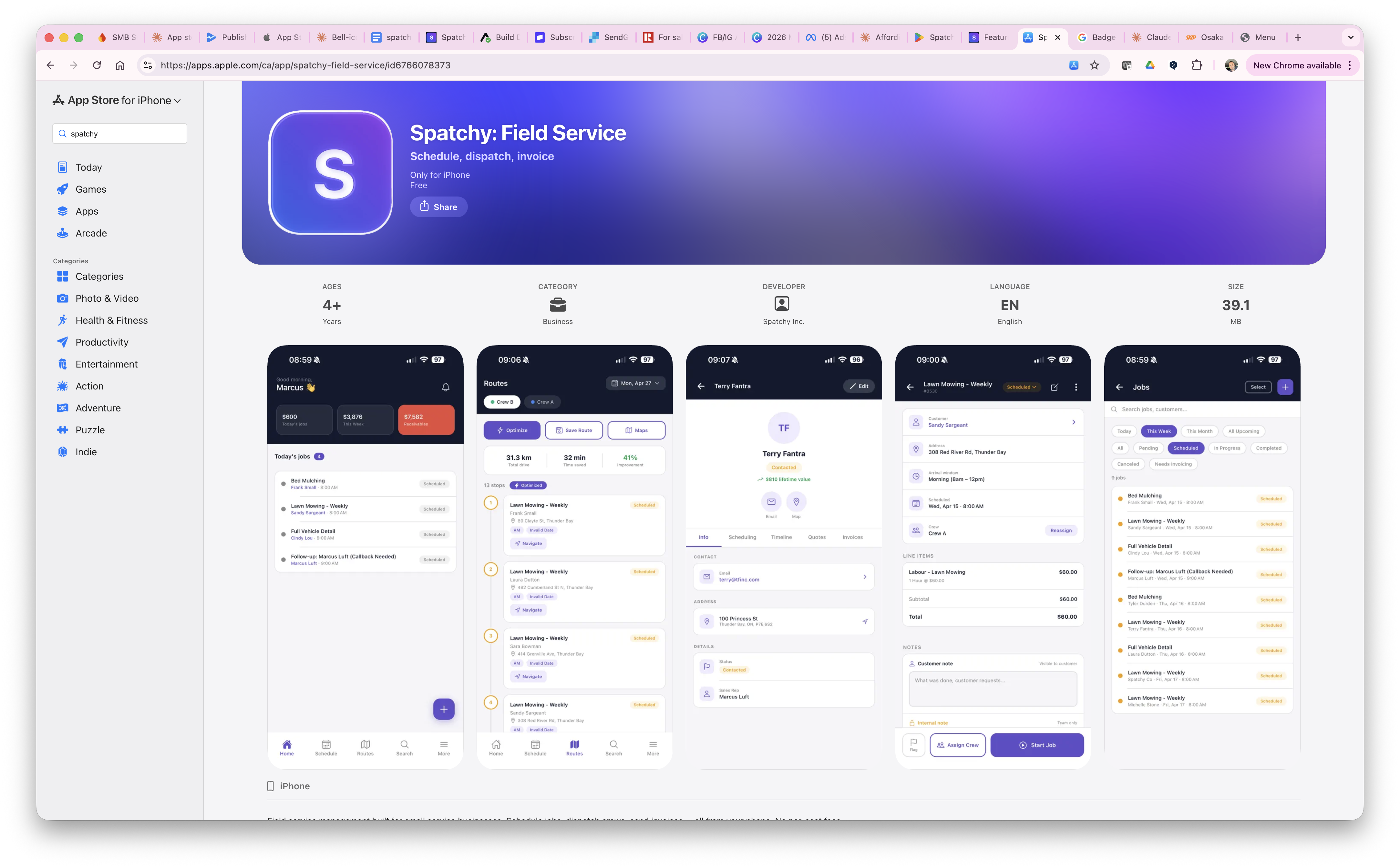 Spatchy mobile app on iOS and Android